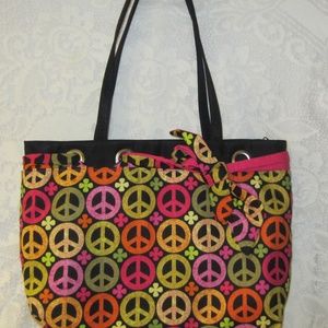 Retro peace sign / hippie purse